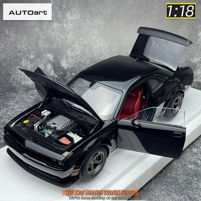 AUTOart 1/18 Dodge Challenger SRT 2023 Hellcat Widebody 2018 Car model Static model sports car birthday gift