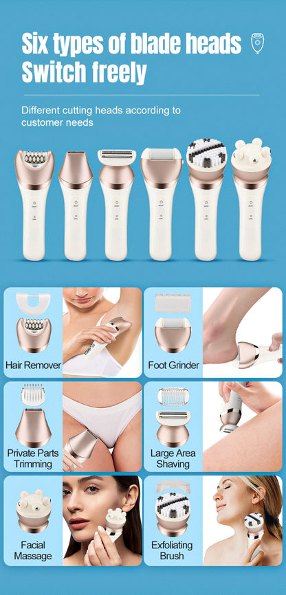 IRUIBEAUTY 703 Electric Women Epilator Shaver Leg Body Hair Removal Lip Chin Depilatory Lady Bikini Trimmer Facial Hair Remover
