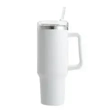 Metal Vacuum Insulated Cup 1200ML Stainless Steel Portable Water Cup Refrigerated Vacuum Insulated Straw Leak-proof Lid