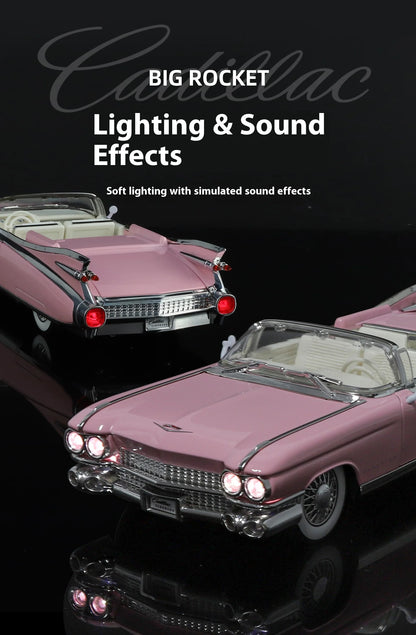 Retro luxury 1:24 convertible sports car alloy model, exquisite desktop ornaments, best collection for car model enthusiasts