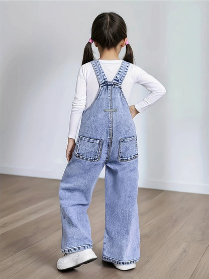 Girl's Y2K sunflower pattern printed straight and loose denim drawstring pants, workwear type drawstring pants.