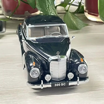1:18 Benz Convertible Car Model Die-cast Alloy Collection 300 Sc Cabriolet 1957 & Coupe 1955 The Paint Defective
