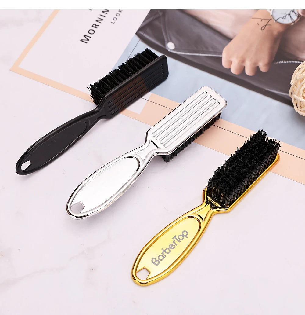 Soft Hair Cleaning Brush Barber Plastic Handle Retro Neck Duster for Salon Hairdressing Styling Tool to Remove Comb Breaks