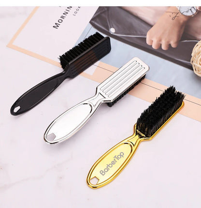 Soft Hair Cleaning Brush Barber Plastic Handle Retro Neck Duster for Salon Hairdressing Styling Tool to Remove Comb Breaks