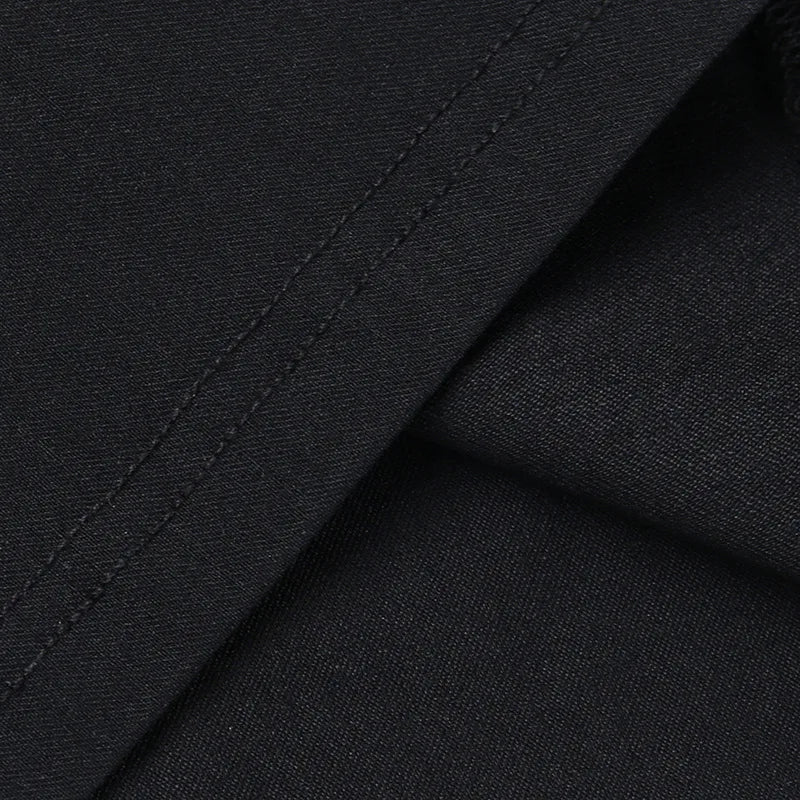 Dark Double Zipper Bag Hip Split Gothic Design Tight Skirt Harajuku Black Gothic Bag Hip Skirt Kawaii Vintage Y2k Skirt