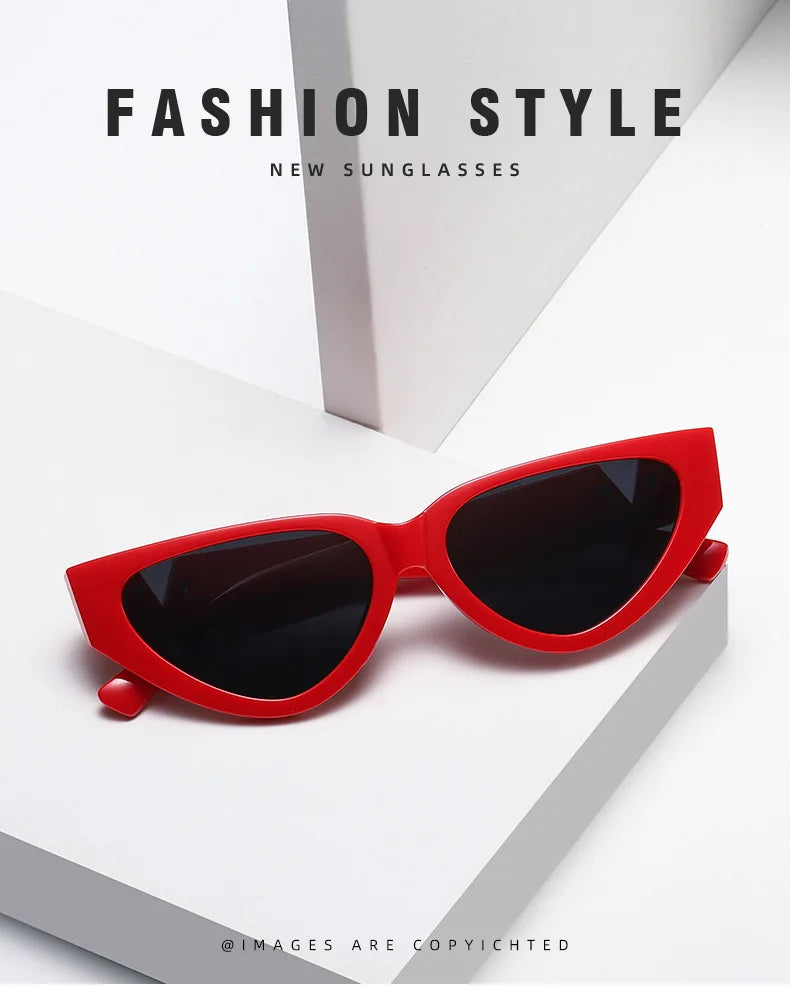 INS Cat Eye Sunglasses Women 2026 Fashion Triangle Vintage Sun Glasses Female Brand Designer Retro Glasses Shades Oculos De Sol
