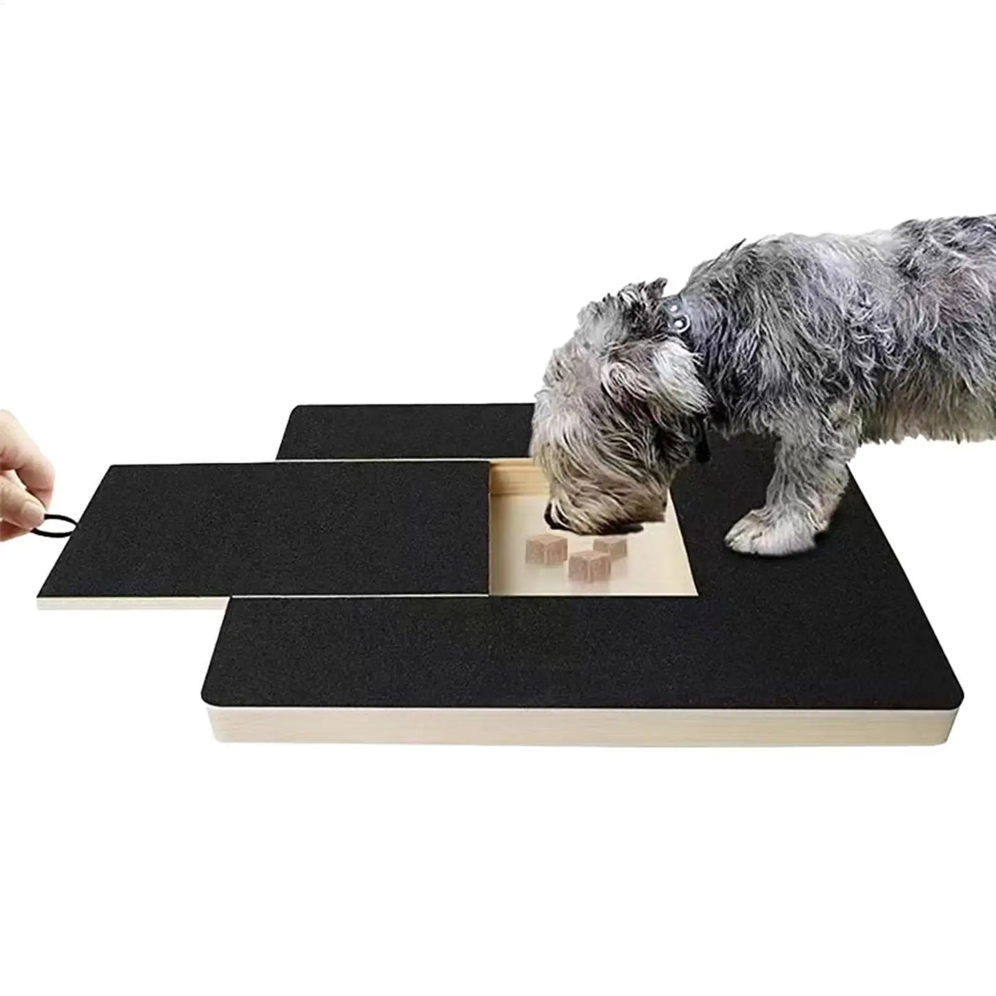 Wooden Dog Nail Scraper - Sandpaper Surface Safe Trimming Sliding Treat Storag, Toy Scratcher,Stress Relief Durable Easy-clean