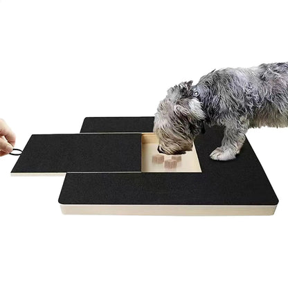 Wooden Dog Nail Scraper - Sandpaper Surface Safe Trimming Sliding Treat Storag, Toy Scratcher,Stress Relief Durable Easy-clean