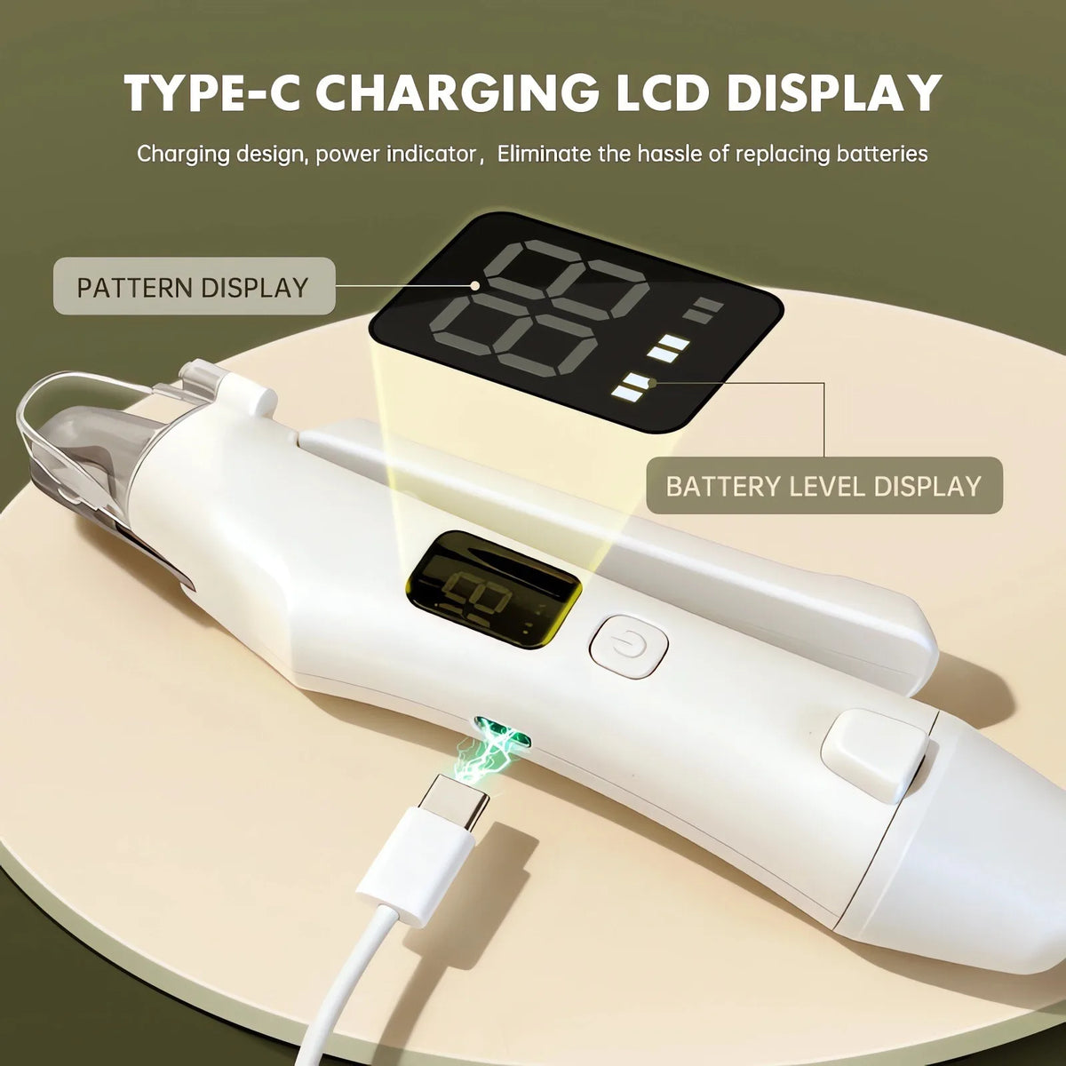 2‑in‑1 Pet Nail Grinder & Clipper, 3‑Speed Digital Display with Dual Lights, Multi‑Function Nail Tool for Dogs & Cats