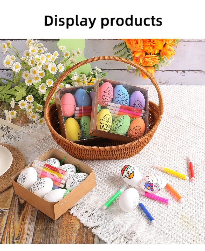 DIY Hand-Painted Easter Eggs, Easter Home Décor, Creative Easter Gift for Easter Party