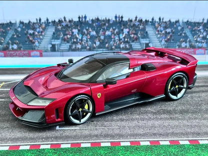 Bburago 1:18 Ferrari F80 Hardcover Full Open Model  Simulation Alloy Miniature Die-Casting Model Custom Gifts