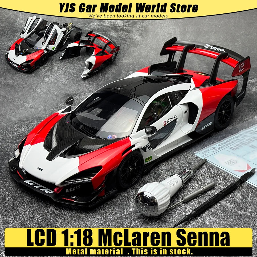 LCD Diecast car model 1:18 McLaren Senna GTR car model metal static display collection