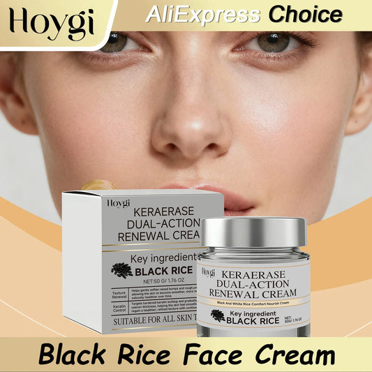 HOYGI Anti Dryness Face Cream Black Rice Facial Glowing Replenisning Shrink Pore Brightening Moisturizing Serum Soothing Redness