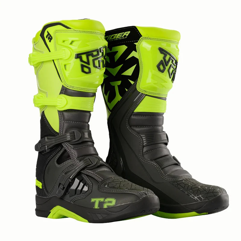 Professional Motorcycle Boots Men Motocross Off Road Racing Boots Wear Resistant Botas Moto Anti-slip Motorcyclist Shoes
