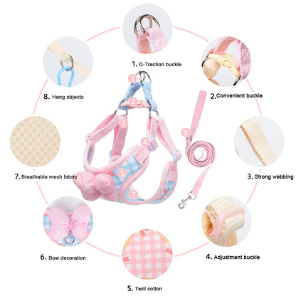 New Dog Harness  Air Cushion Breathable Soft Mesh Cat Vest Adjustable No-Pull Pet Harness for  Small Medium Large Dogs Puppies