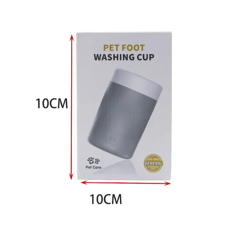 Semi Automatic Pet Paw Cleaner Cup with Soft Silicone Brush for Dogs Cats， Portable Foot Washer for Muddy Paws Quick Cleaning