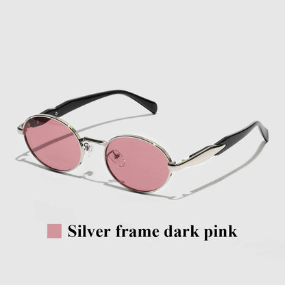 Ruiao 2026 Fashion Oval Sunglasses for Women Luxury Designer Metal Frame UV400 Sun Protection Shades Brand New Arrival Eyewear
