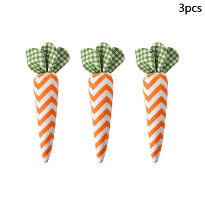 Easter Carrot Ornaments Spring Easter Party Decoration for Home Kids Birthday Favors Gift Soft Artificial Carrot Toy