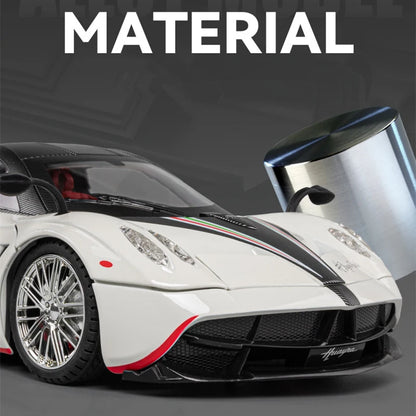 Pagani Huayra Dinastia 1:18 Alloy Racing Car Model Diecasts Metal Sports Car Vehicles Model Simulation Sound Light Kids Toy Gift
