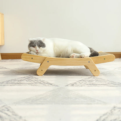 Detachable 3 in 1 wooden frame cat scratching board wear-resistant integrated vertical multi-model cat bed cat claw grinding toy