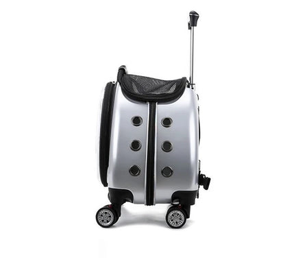 New Model 2 in 1 Breathable Portable Travel Pet Carrier Back Pack with Telescopic Walking Handle Dog Stroller