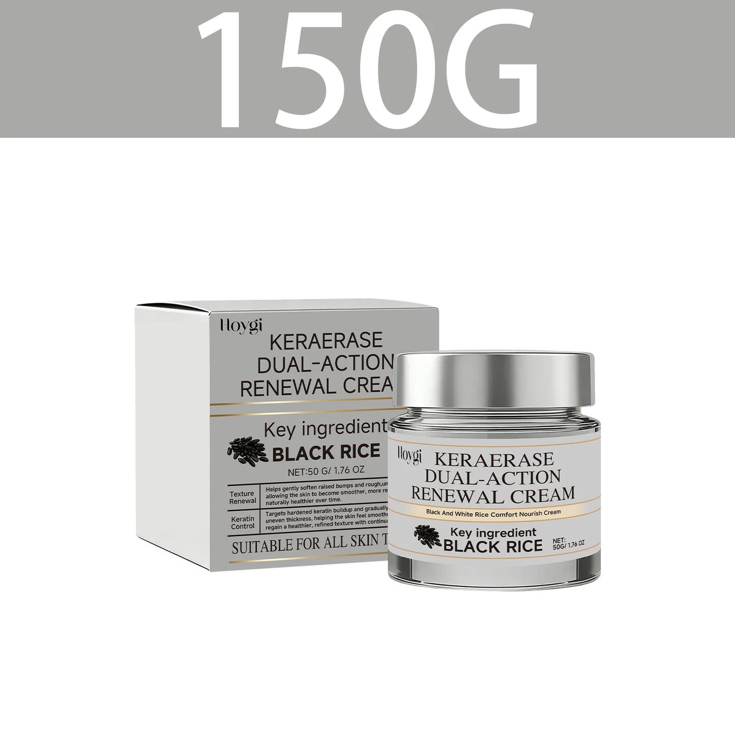 HOYGI Anti Dryness Face Cream Black Rice Facial Glowing Replenisning Shrink Pore Brightening Moisturizing Serum Soothing Redness