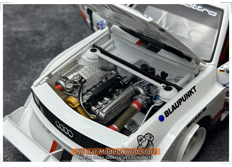 AUTOART 1/18 Audi Sport Quattro S1 Pikes Peak 1987 #1  Racing car model Car model Static ornament Collect Metal material