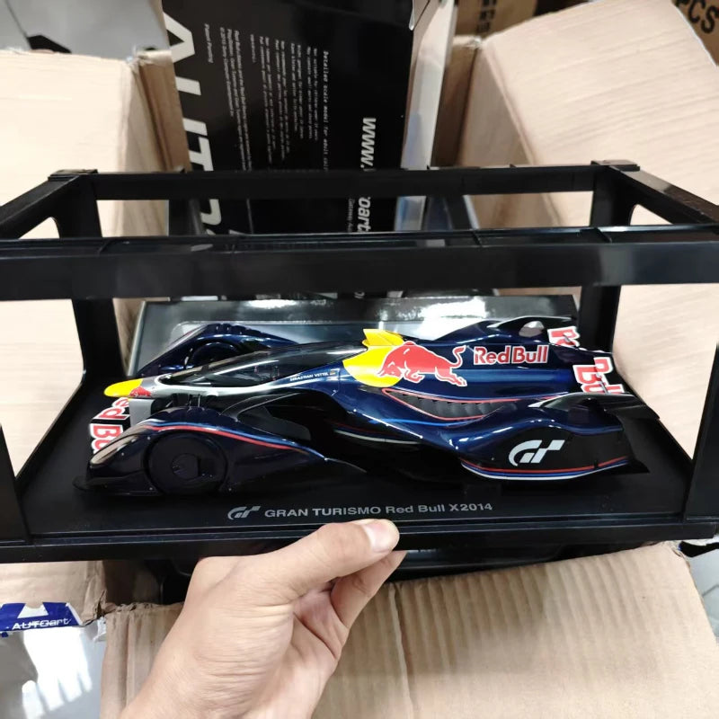 Diecast 1/18 Scale Gean Turismo Red Bull X2014 Alloy Car Model Toys for Boys Supercar