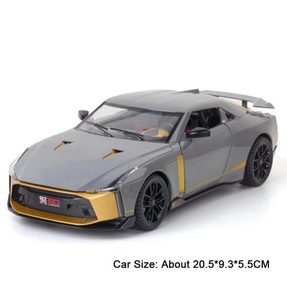 Valkyrie GT-R50 Sports 1:24 Car Model Toy Diecast Alloy Doors Opened Sound Light Supercar Collectible Ornaments Toy Gifts