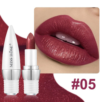 6-Color Matte Moisturizing Lipstick Without Filling Cup Long Hanging Velvet Finish Smooth Matte Lip Color Waterproof