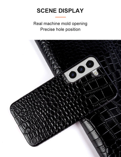 Genuine Leather Case for Samsung Galaxy S22 S23 S21 S20 Ultra Plus S10 Note 20 10 A53 Crocodile Pattern Phone Cover Back Shell