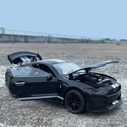 Ford Mustang Shelby GT500 Large Size  Alloy Sports 1:18 Car Model Diecasts Metal Racing Car Model Sound and Light Simulation