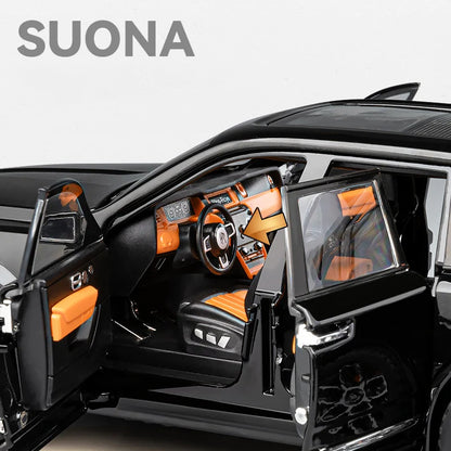 Rolls Royce 1:20 SUV Cullinan Alloy Luxy Car Model Diecast Metal Vehicles Car Model Simulation Sound and Light Gift