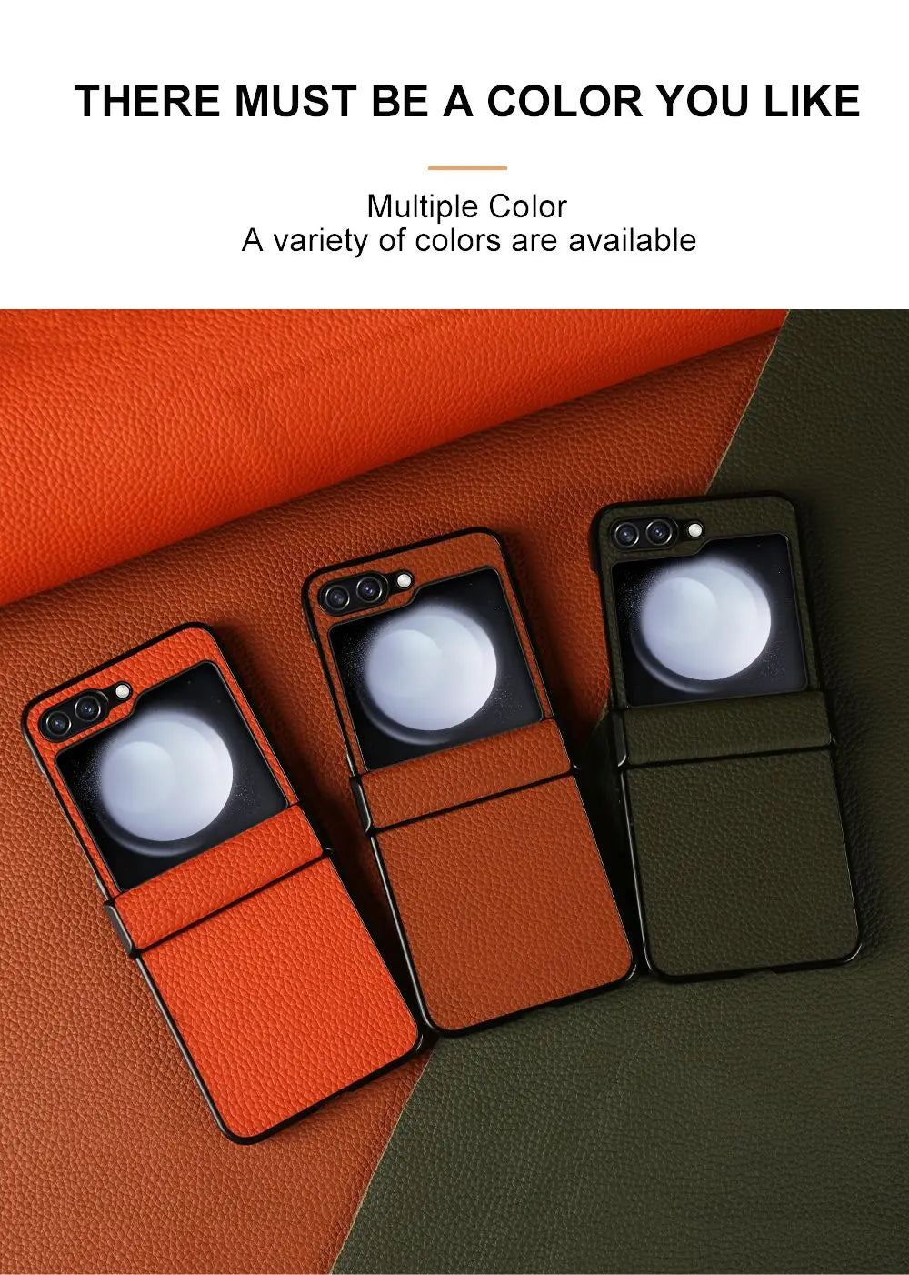 Luxury Hand Crafted Genuine Leather Case For Samsung Galaxy Z flip5 Phone Cover Galaxy Z Flip 3 flip4  Back Shell Coque Capa