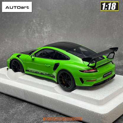 AUTOART 1/18 Scale New Porsche 911 (991.2) GT3 RS Weissach Package Car model Sports car Static collection