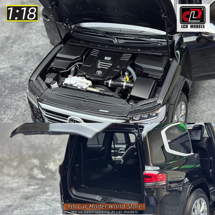 LCD Diecast model 1/18 scale Land Cruiser LC300 ZX SUV Metal car model Static display collection holiday gifts