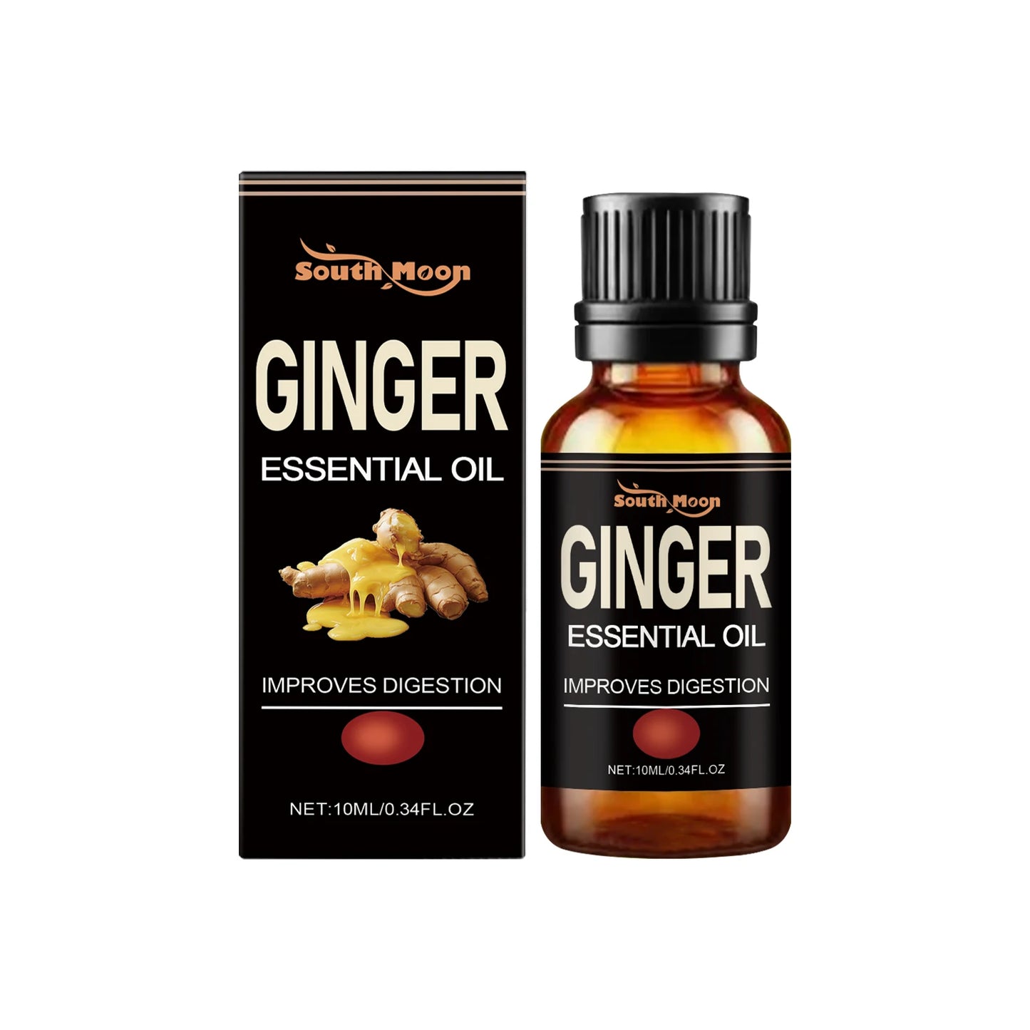 Ginger Essential Oil for Abdomen Fat Burning Weight Loss Anti Cellulite Improve Sagging Skin Improve Digestion Slimming Oil