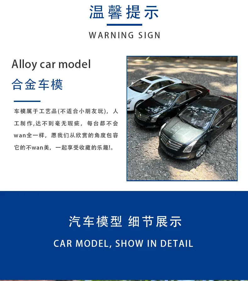 Cadillac XTS Car Model,1:18  2014 Diecast Model for Collections Display and Gift