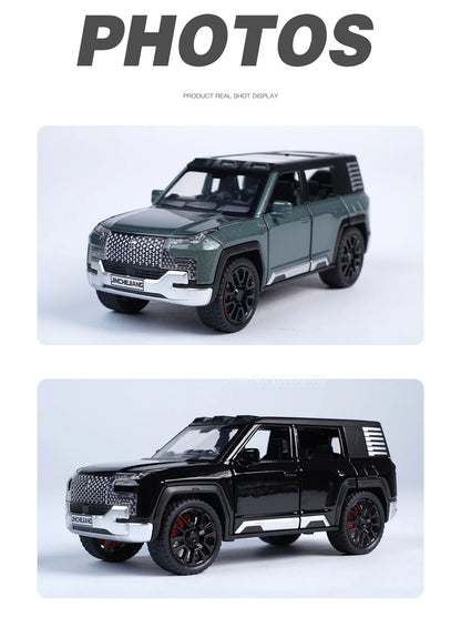 1/32 Alloy Model Cars BYD Look Up Off-road Vehicles Diecasts Model Toy 6 Doors Can Be Opened with Light Sound SUV for Gifts