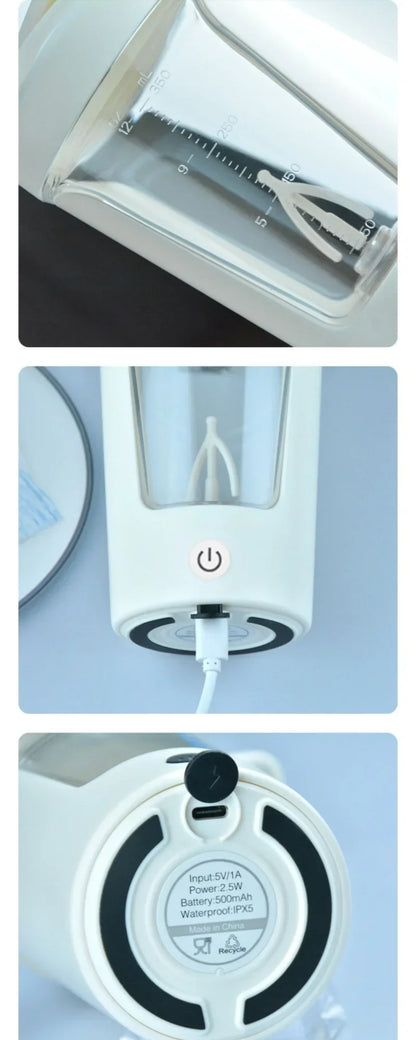 Electric Blenders 450ML Cup Portable Protein Powder Shaker Bottle Mixing Cup Rechargeable Coffee Milk Cup Sports Fitness Kettle