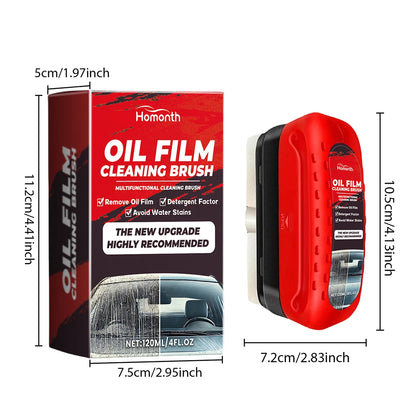 F1204 Car Windshield Oil Film Remover, Windshield Refurbisher, Stain Remover And Cleaning Brush