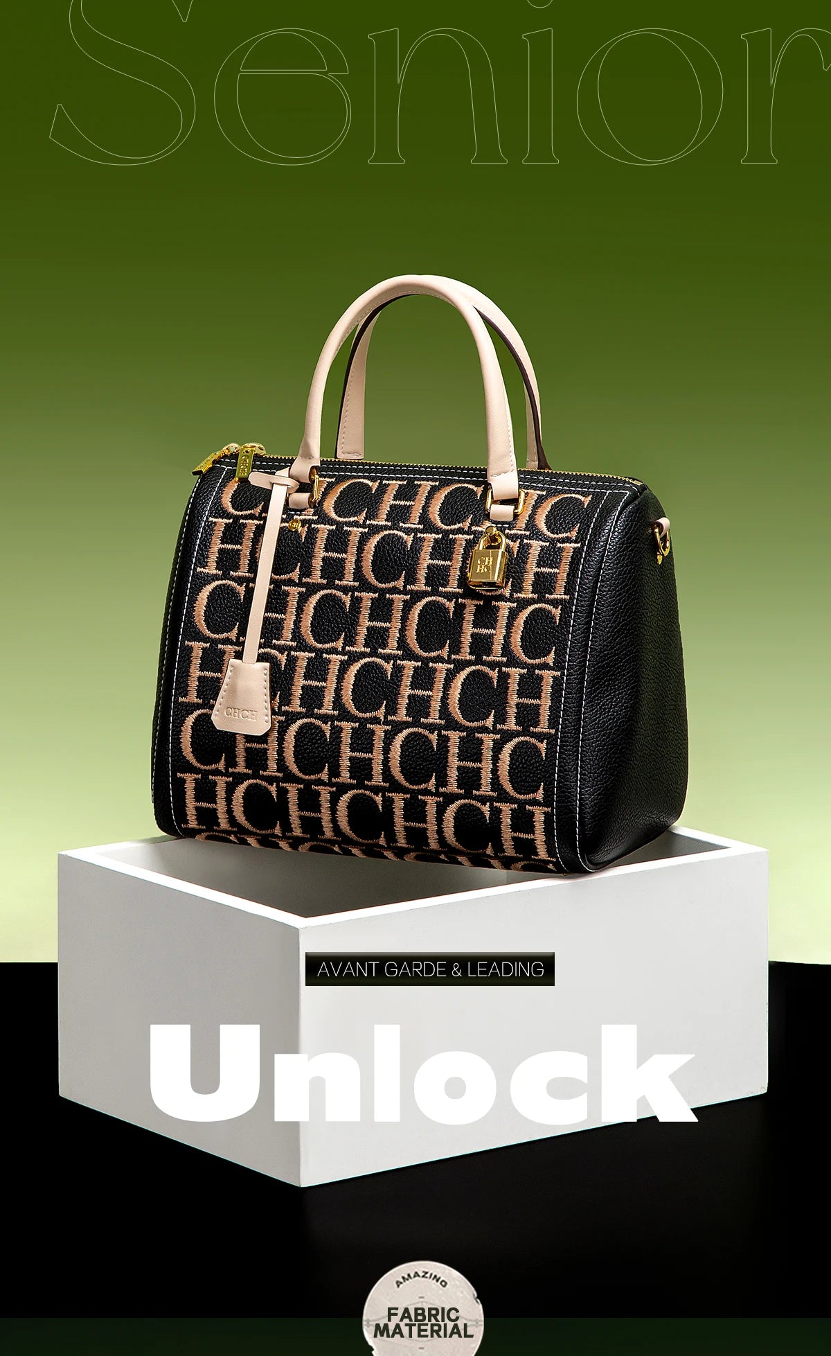 CHCH Women's Shoulder Bag New Embroidered Letter Design Handbag Women's Tote Bag