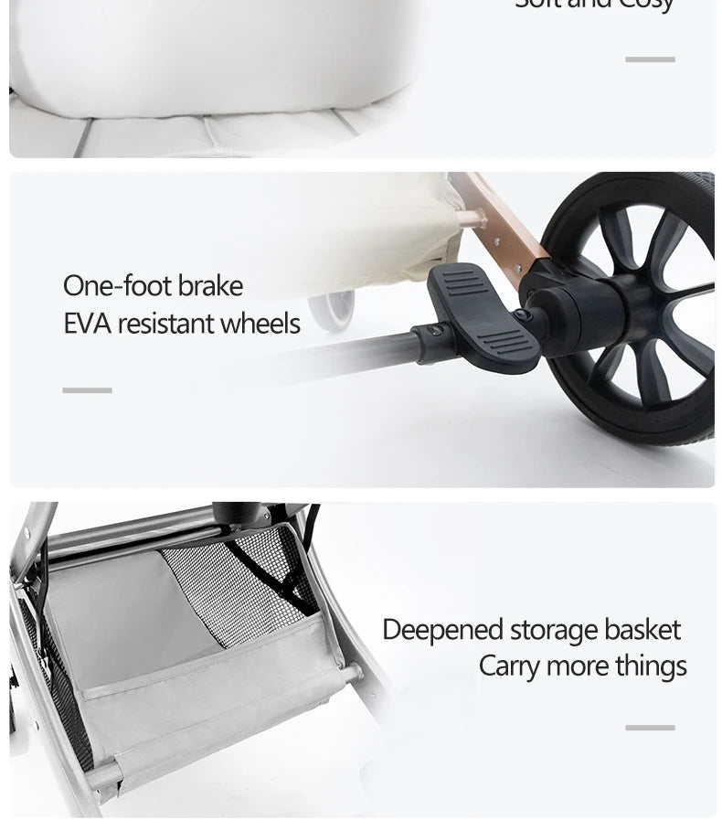 STLFFactory Price Foldable Pet Stroller with Shock Absorbers and Mesh Windows for Cats and Dogs