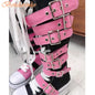 Thick Sole Platform Boots Round Toe Belt Buckles Knee High Boots Women Sexy New Shoes Lace Up Fashion Shoes Customized Big Size