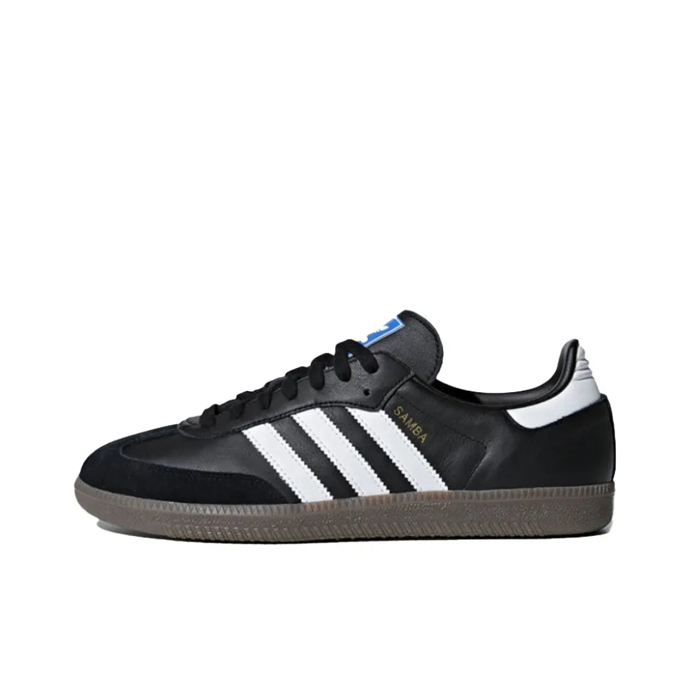adidas Originals SAMBA OG Soft upper for comfortable feel Low-top skate shoes Unisex style Black, white, gray B75806