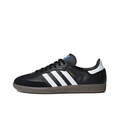 adidas Originals SAMBA OG Soft upper for comfortable feel Low-top skate shoes Unisex style Black, white, gray B75806