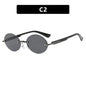 New Frameless Oval Sunglasses, High-end Light Luxury Women's Fashionable Summer Beach Vacation Sunglasses