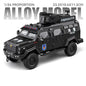 Swordtooth Tiger Police Car scale 1/24 Toy Model Alloy Diecast Explosion Proof Vehicles Door Opened Sound Light Pull Back Decoration Gift