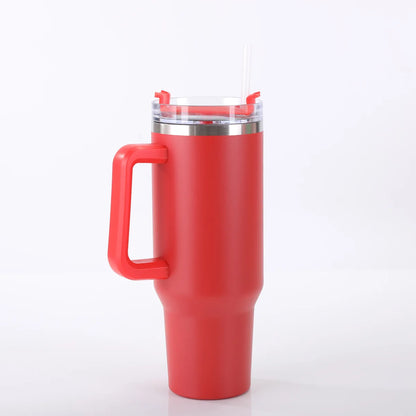 Personalized 40oz Customized Thermos Cups/Handle & Straw - Custom Name/Photo Insulated Stainless Steel Cup