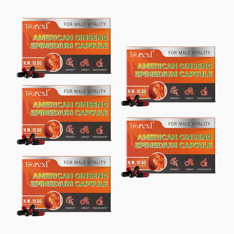 Ginseng Supplement - Mood Enhancer Supplement - Stress Relief - Male healthy Pill - Enhance Energy & Endurance - Booster for Men